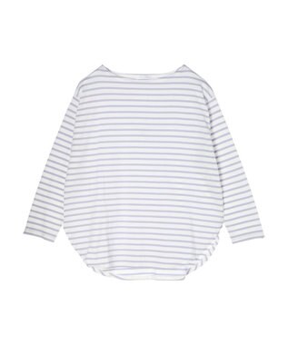 Green Parks ラウンドボーダーリラックスプルオーバー Purple