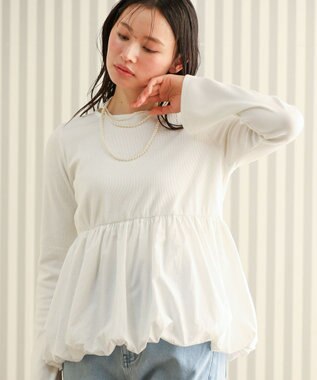 Green Parks ・ＳＵＧＡＲ　ＳＰＯＯＮ　裾バルーンプルオーバー Off White