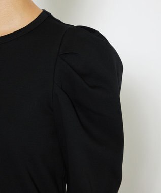 uncrave 【UVケア・接触冷感】ダブルフェイスジャージー ボリュームスリーブ カットソー(長袖)（uncrave STANDARD） ブラック