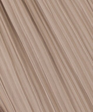 SHARE PARK LADIES 【洗える】アンティークサテンプリーツパンツ ダークブラウン系