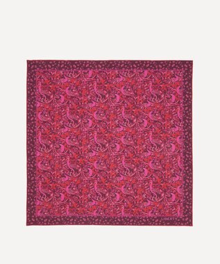 LIBERTY. ゼフィリーヌ 70x70 シルク スカーフ ピンク