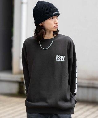 WEGO 【2点SET】アクセ付きストレートラインプルオーバー ブラック中濃色