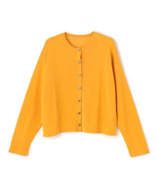 UNFILO L フロスティコットン  クロップド  カーディガン マリーゴールド