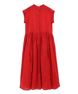 CRAFT STANDARD BOUTIQUE インド綿フレンチスリーブワンピース Red