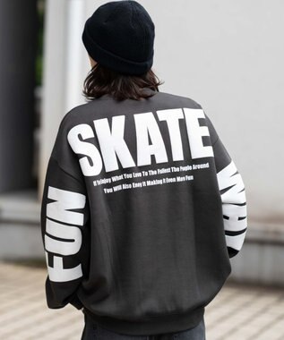 WEGO 【2点SET】アクセ付きストレートラインプルオーバー ブラック中濃色