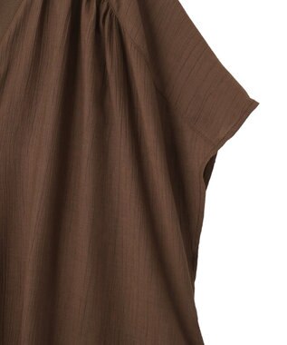 Green Parks フレンチスリーブリブドッキングシャツ Brown