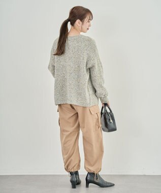 Green Parks ２ＷＡＹメランジＭＩＸニットプルオーバー Brown