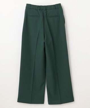 ANY L 【洗濯機可/ストレッチ/ウエストゴム/裏起毛】マルチファンクションストレッチワイドパンツ グリーン