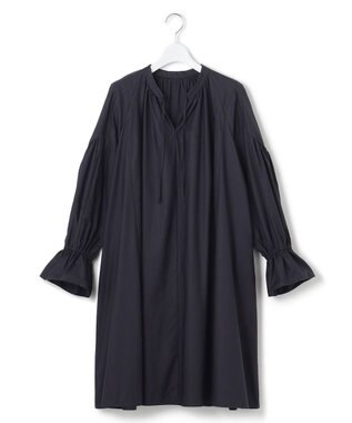 23区 【SLOW/一部店舗限定】ウォッシュドコットンストレッチ ワンピース ブラック系