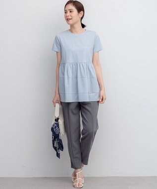 組曲 【WEB限定】ジョーゼットジャージーテーパード パンツ グレー系