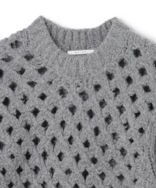 BEIGE， KOKOMO / ウールアルパカメッシュニット Md.Gray