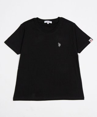 WEGO 【SMLサイズ展開】U.S. POLO ASSN.別注コンパクトTシャツ ブラック