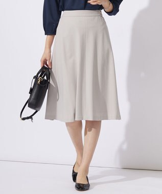 J.PRESS LADIES L 【洗える・セットアップ対応】Tricot フレア スカート グレージュ系