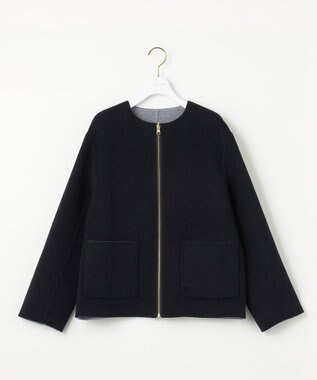 ANY SIS 【2WAY】ショートリバーシブル コート ネイビー×ブルーグレー