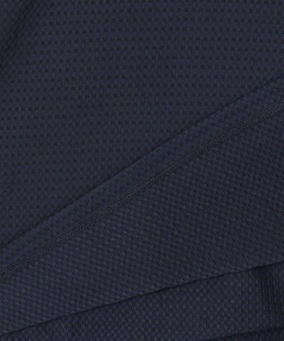 23区GOLF 【MEN】【ストレッチ性】ポリエステルサッカー 半袖ポロシャツ 涼感素材で肌離れGOOD ネイビー系