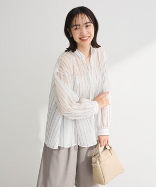 Green Parks フレアラインスキッパーブラウス