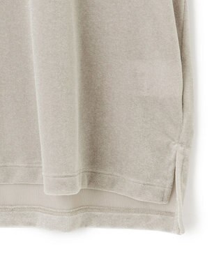 23区 【洗える】シアーベロア リラックス Tシャツ ライトグレー系