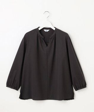 J.PRESS LADIES コンパクトトリコット バックプリーツ カットソー ダークブラウン系