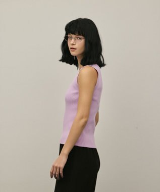 GRACE CONTINENTAL リブニットタンクトップ ピンク