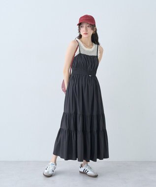 earth music&ecology ダメージロゴキャップ Red