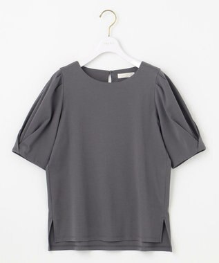 ANY SIS S 【撥水・汗ジミ防止・UVケア・洗える】スーピマスムース 袖タック Tシャツ スレート