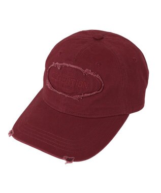 earth music&ecology ダメージロゴキャップ Red