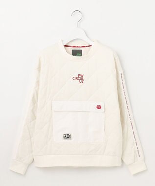 PW CIRCULUS 【裏地付き/防寒】【WOMEN】キルティングスエットプルオーバー ホワイト系
