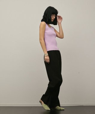 GRACE CONTINENTAL リブニットタンクトップ ピンク