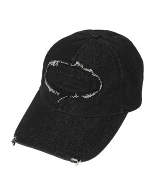 earth music&ecology ダメージロゴキャップ Charcoal Gray