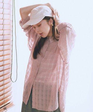 earth music&ecology ダメージロゴキャップ Ivory