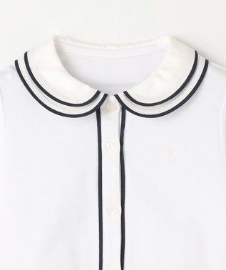 組曲 KIDS 【110-140㎝】ダブルカラー ブラウス オフホワイト系