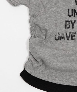 WEGO レイヤードグラフィックT 杢グレー