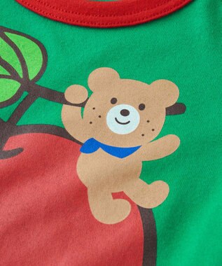 MIKI HOUSE HOT BISCUITS 【80-120cm】 フルーツモチーフ 半袖Tシャツ グリーン