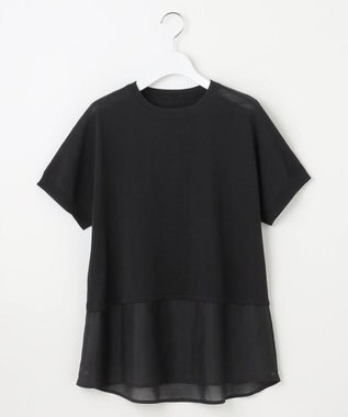 J.PRESS LADIES L 【洗える・抗菌防臭】FABRIC コンビ ニット ブラック系