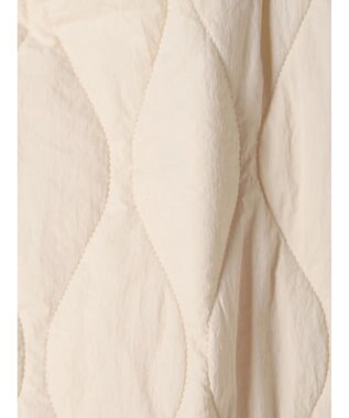 Green Parks ヒョウタンキルトミドル丈ベスト Ecru