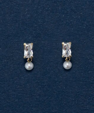 Phoebe 【K10】リフレクトビジューパールピアス ゴールド