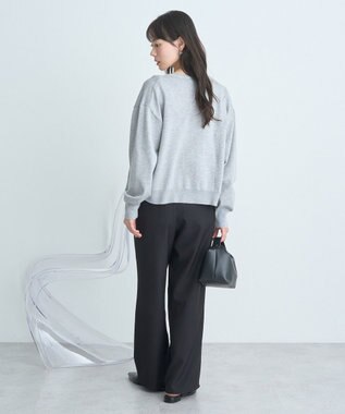 earth music&ecology タックストレートパンツ Black