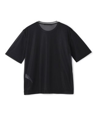 BEIGE， SELEN / リブコンビ シアーTシャツ Black
