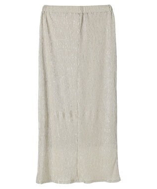 Green Parks シャイニープリーツナロースカート Silver