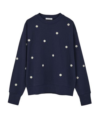 Green Parks ・ｓｗｉｎｇ　ｂｙ　デイジー刺繍スウェット Navy
