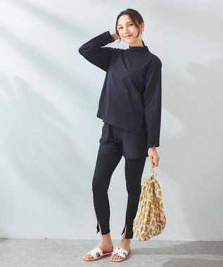 OP／FILA 【ocean pacific】モックネックラッシュガード付き 水着5点セット ブラック