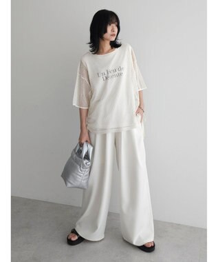 Green Parks ＳＥＴ２点　メッシュ＋ノースリーブロゴプルオーバー Ivory