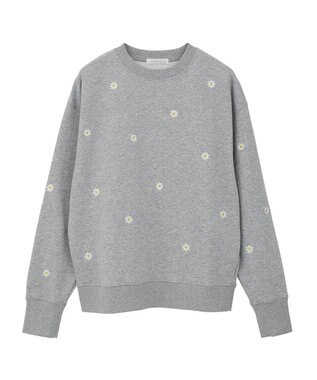 Green Parks ・ｓｗｉｎｇ　ｂｙ　デイジー刺繍スウェット Gray Mixture