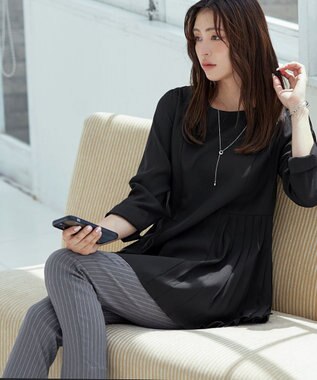 Tiaclasse 【洗える】ストレッチスリムパンツ グレー