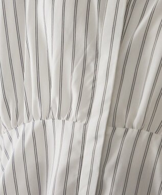 AMERICAN HOLIC 【予約】【接触冷感】ストライプペプラムブラウス Stripe Ivory