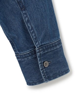 23区 【洗える】23区DENIM ライトダンガリー シャツ ワンピース インディゴ