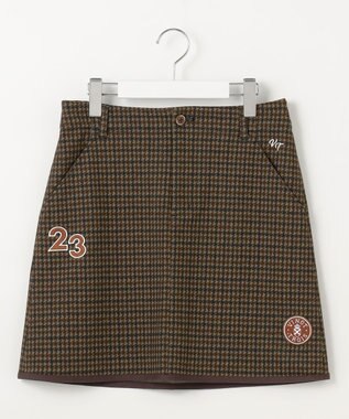 23区GOLF 【WOMEN】ガンクラブチェックプリントスカート ダークブラウン系3