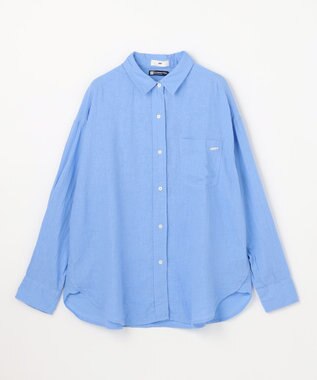 ANY 【Sサイズあり】ヨーロピアンリネンオーバーシャツ ブルー