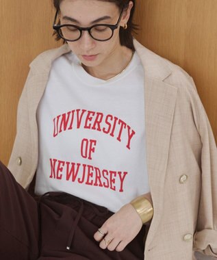 WEGO 【ANGIE VINTAGE】カレッジロゴプリントTee ホワイトその他