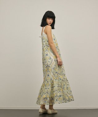 GRACE CONTINENTAL オーナメントembワンピース イエロー